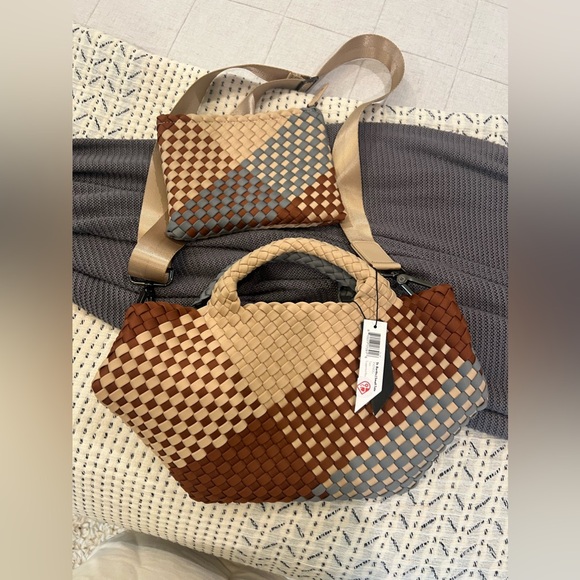 Naghedi Handbags - Naghedi NWT small St. Barth’s tote with small lipstick bag and crossbody strap.